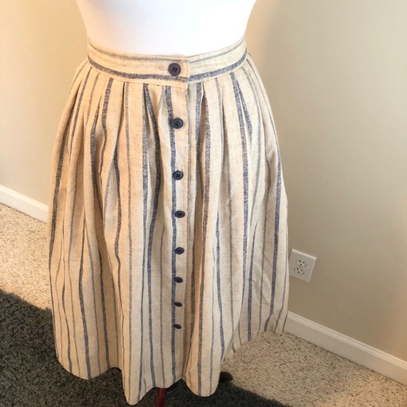 Canvas Midi Skirt - Picture 2 of 3